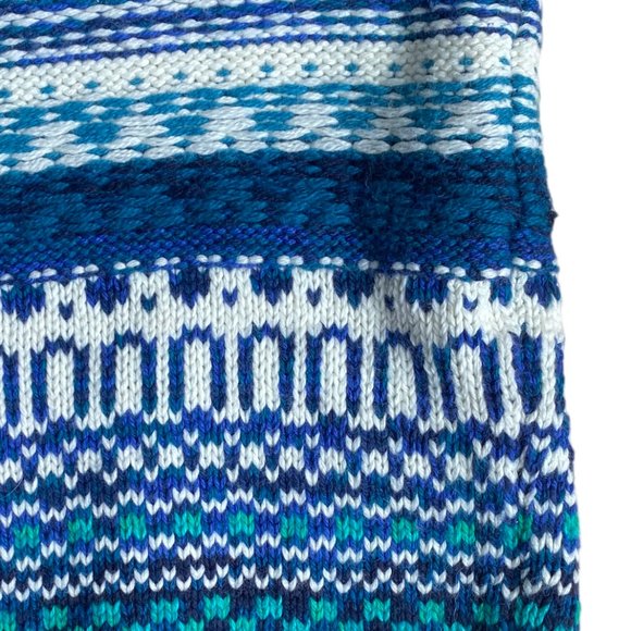 GAP Fair Isle Patchwork Cardigan Colorblock Long Duster Chunky Granny Artsy -M - Picture 13 of 16